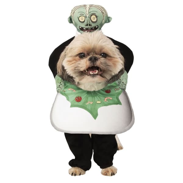 Bristol Novelty Head On A Platter Dog Costume Green/White S
