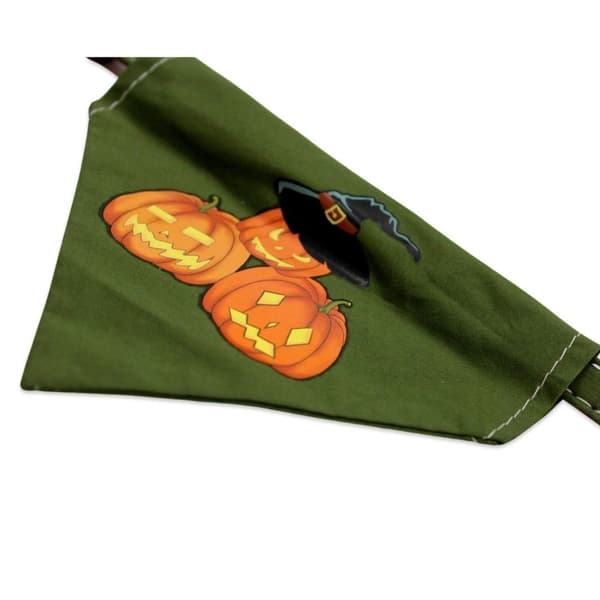 Halsband till hund med halloween motiv pumpa bandana sjal