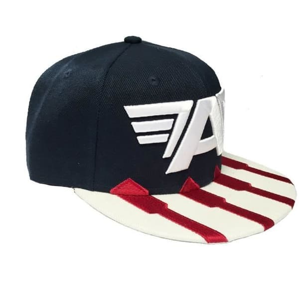 Baseballkeps - Captain America - Civil War - Big A Logo - Blå - Snapback