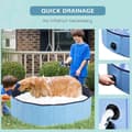 Miniatyrbillede 3 af 11: Rootz Pet Swimming Pool - Hundepool - Soppebassin - Swimming Pool - Hundebad - Sammenklappelig - PVC+ Træ - Blå