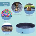 Miniatyrbillede 9 af 11: Rootz Pet Swimming Pool - Hundepool - Soppebassin - Swimming Pool - Hundebad - Sammenklappelig - PVC+ Træ - Blå