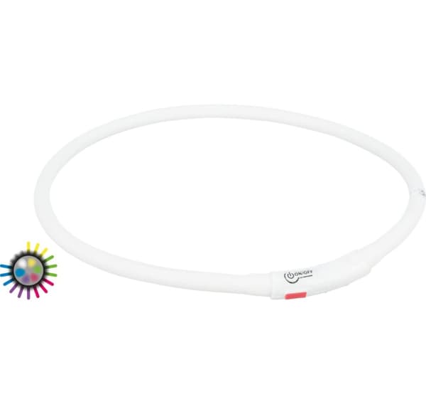 Salamavalorengas usb, silikoni, xs–xl: 70 cm/ø 10 mm, valkoinen/monivärinen, Trixie