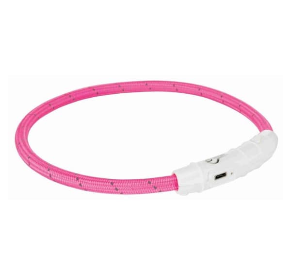 Sikkerhedskrave blitz lysring usb xs-s 35cm/7mm pink, Trixie