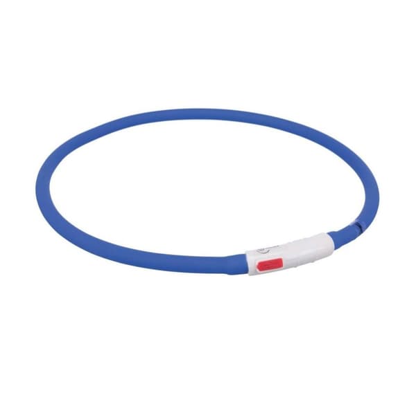 Säkerhetskrage Blixtljusring USB XS-XL 70cm/10mm blå