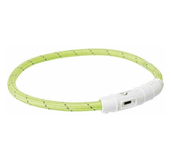 Turvakauluksen salamavalorengas USB L-XL 65cm vihreä