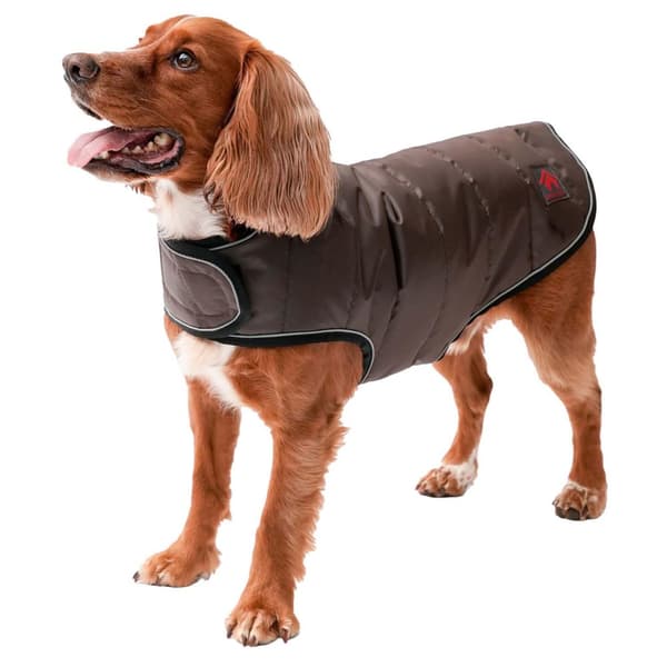 Firefoot Quiltet hundefrakke Brown 36cm