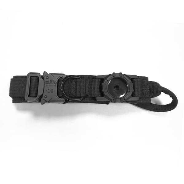 INF AirTag kjæledyrhalsbånd - justerbart hundehalsbånd i nylon med AirTag-holder