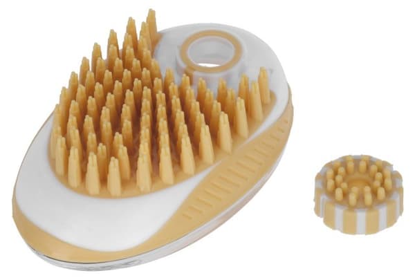 KERBL MagicBrush badborste för hundar och katter med 100 ml behållare - 11,5x7,5 cm