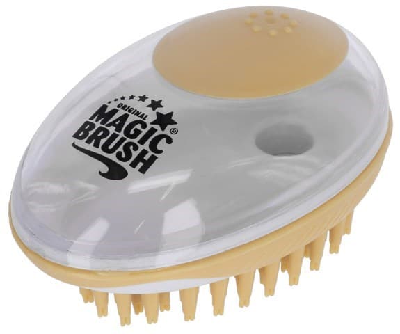KERBL MagicBrush badebørste til hunde og katte med 100 ml beholder - 11,5x7,5 cm