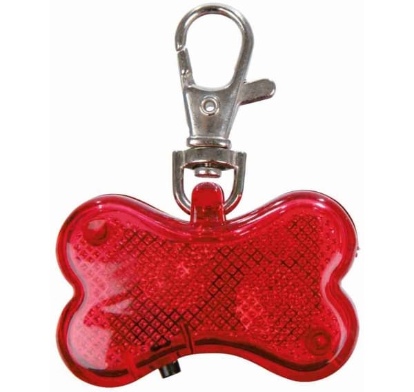 Blinklys til hunde, 4,5 × 3 cm, rød