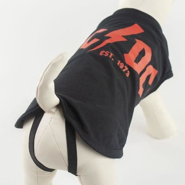 AC/DC Dog T-Shirt - Storlek XXS - Svart - Andas och lätt