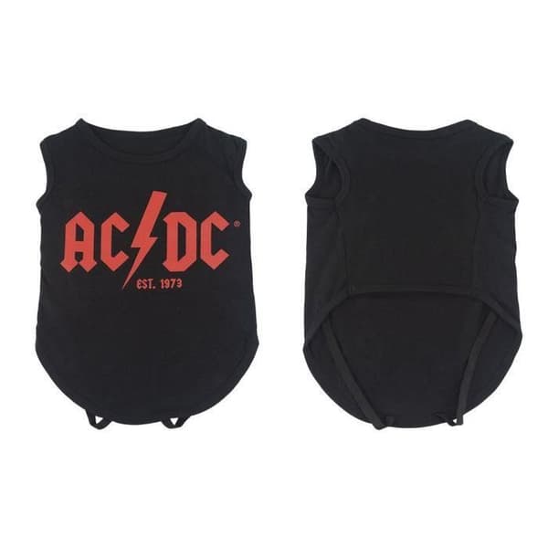 AC/DC Dog T-Shirt - Storlek XXS - Svart - Andas och lätt