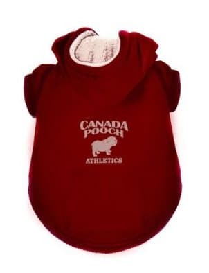 Canada Pooch Cozy Caribou Hoodie Röd, Hundtäcke, Hundjacka, hundtröja, Hundkläder.