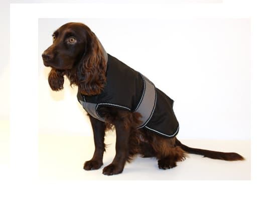 TÄCKE GRÅ/SVART REFLEX 70CM, Hundtäcke, Hundjacka, hundtröja, Hundkläder.