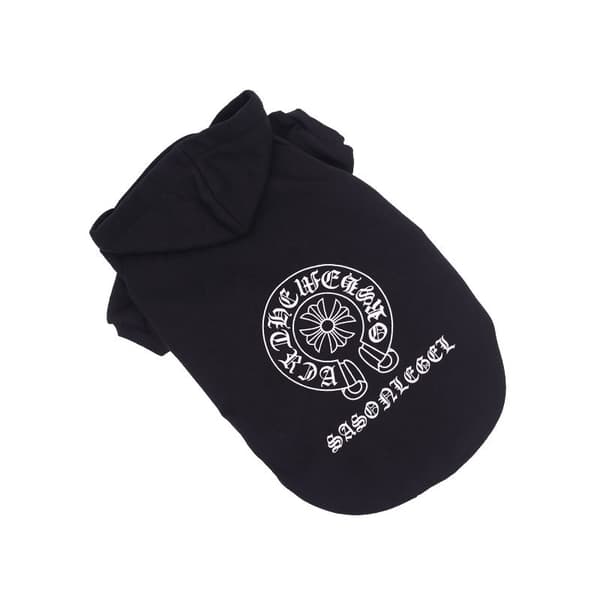 INF Black Chrome Hearts Pet-hettegenser - XS - Stilig varme for din lodne venn
