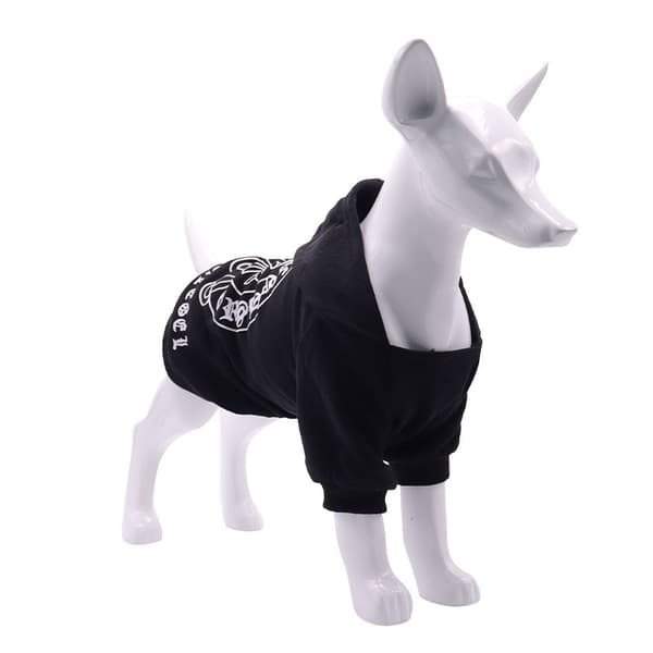 INF Black Chrome Hearts Pet-hettegenser - XS - Stilig varme for din lodne venn