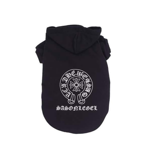 INF Black Chrome Hearts Pet-hettegenser - XS - Stilig varme for din lodne venn