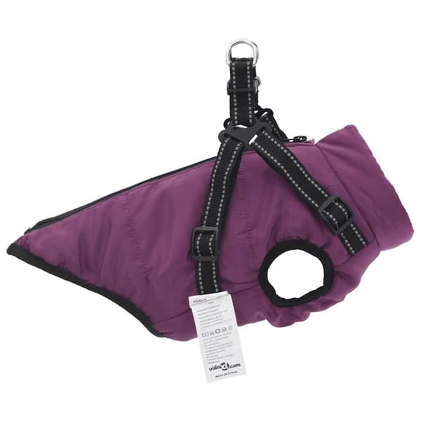 vidaXL Hundtäcke med sele vattentät lila reflex XL