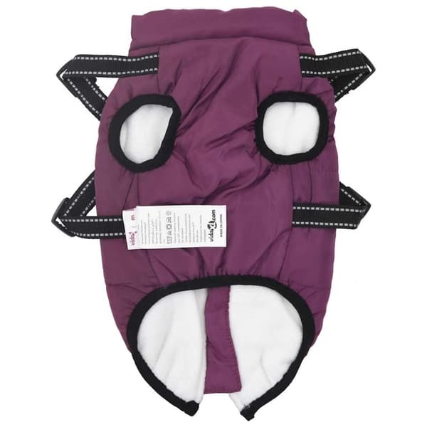 vidaXL Hundtäcke med sele vattentät lila reflex XL