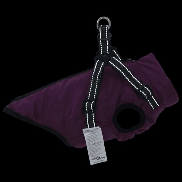 vidaXL Hundtäcke med sele vattentät lila reflex XL