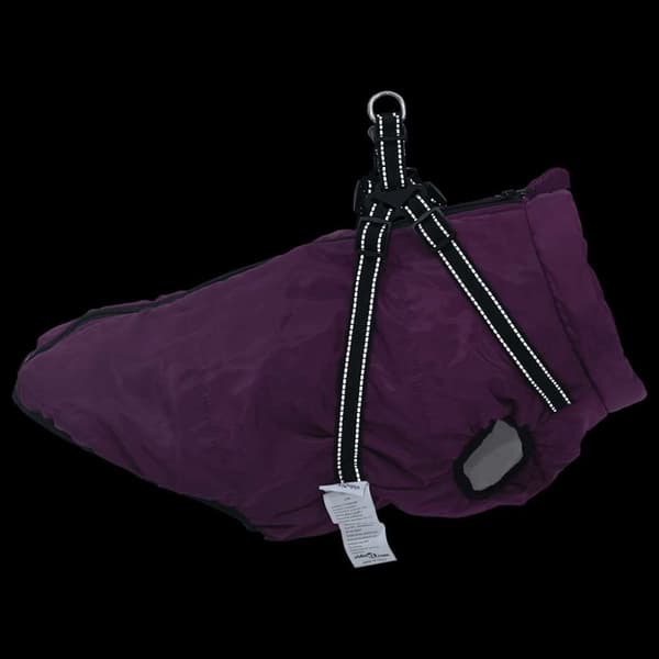 vidaXL Hundtäcke med sele vattentät lila reflex 3XL