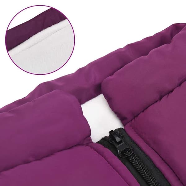 vidaXL Hundtäcke med sele vattentät lila reflex L68