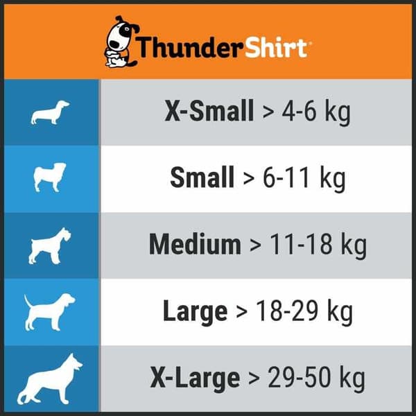Avslappnande väst för hundar - ThunderShirt - Storlek XS - Grå
