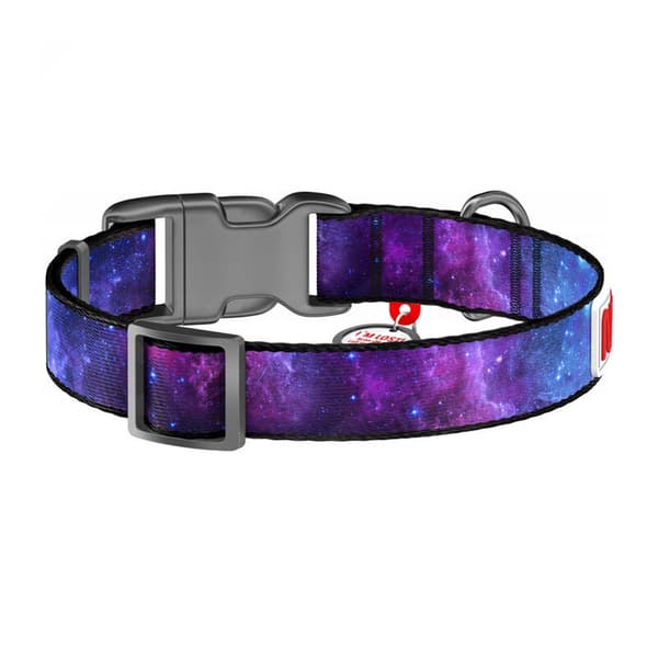 Waudog "NASA21" nylon hundehalsbånd med QR-kode, størrelse M, bredde 20 mm