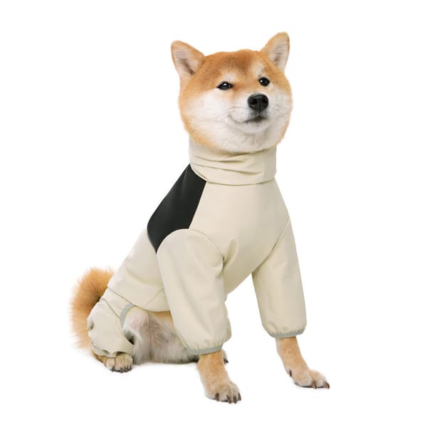 INF Vattentät Hundjacka - Skyddande Hundkläder i Beige 8XL