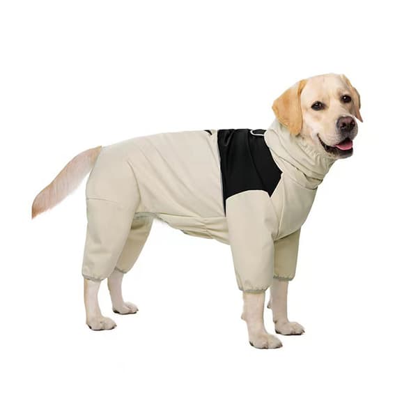 INF Vattentät Hundjacka - Skyddande Hundkläder i Beige 8XL