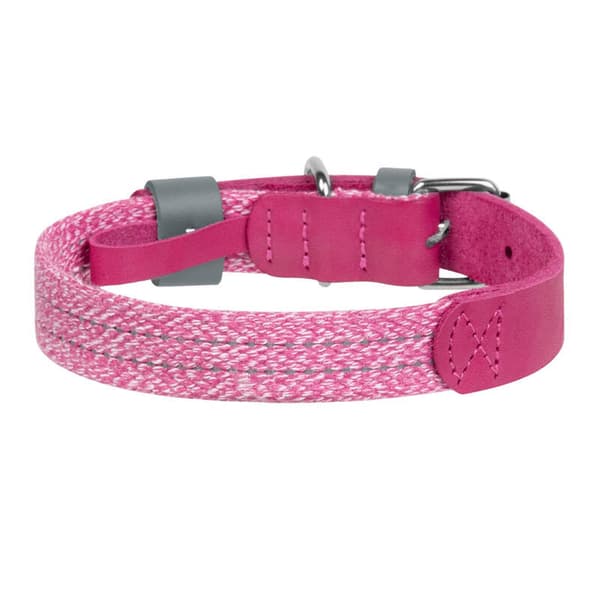 Klassisk hundehalsbånd med QR-kode Waudog størrelse M rosa