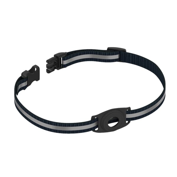 INF Airtag Pet Collar Holder - Sikker og stilig GPS-sporingsmontering Sort