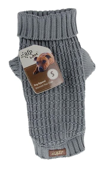 AFP All For Paws - Strikket hundegenser Fishermans Grey M 30.5CM - (632.9124)