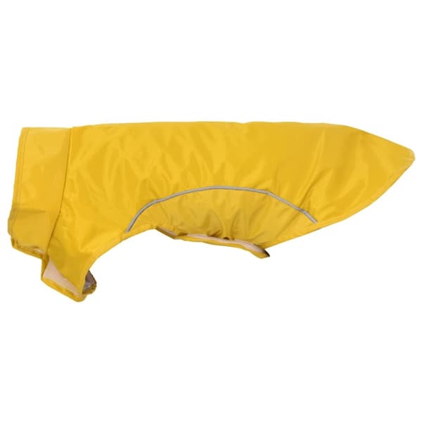 vidaXL Hunde regnfrakk med refleksstrimler polyester gul S