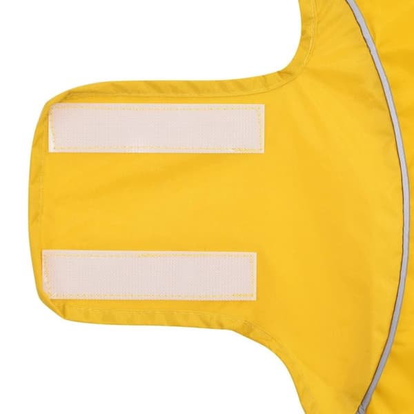 vidaXL Hunde regnfrakk med refleksstrimler polyester gul M