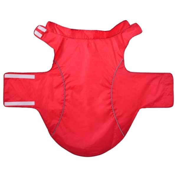 vidaXL Regnrock för hundar med reflexer polyester röd 3XL