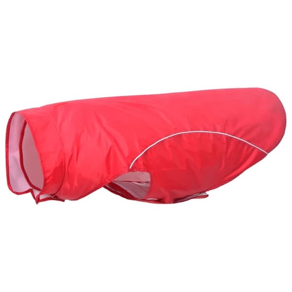 vidaXL Hunderegnfrakke med refleksstriber polyester 3XL rød