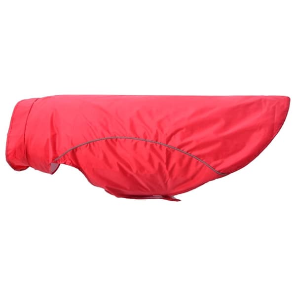 vidaXL Hunderegnfrakke med refleksstriber polyester 3XL rød