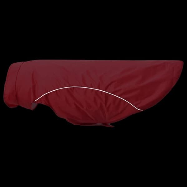 vidaXL Hunderegnfrakke med refleksstriber polyester 3XL rød