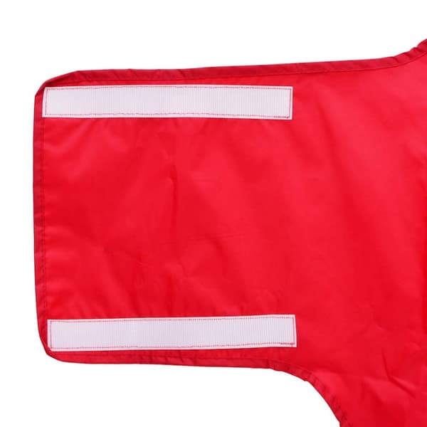 vidaXL Hunderegnfrakke med refleksstriber polyester 3XL rød