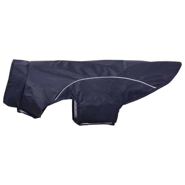 vidaXL Hunderegnfrakke med refleksstriber polyester XL marineblå