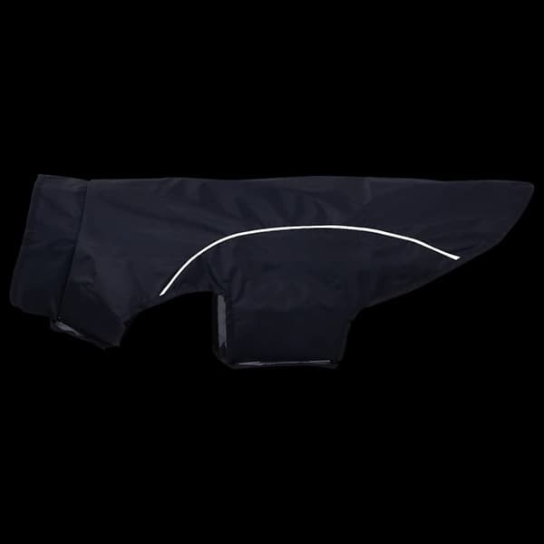 vidaXL Hunderegnfrakke med refleksstriber polyester XL marineblå
