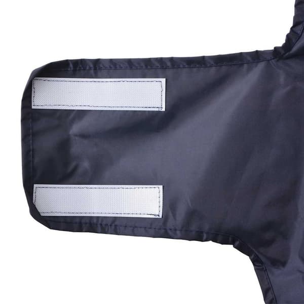 vidaXL Hunderegnfrakke med refleksstriber polyester XL marineblå