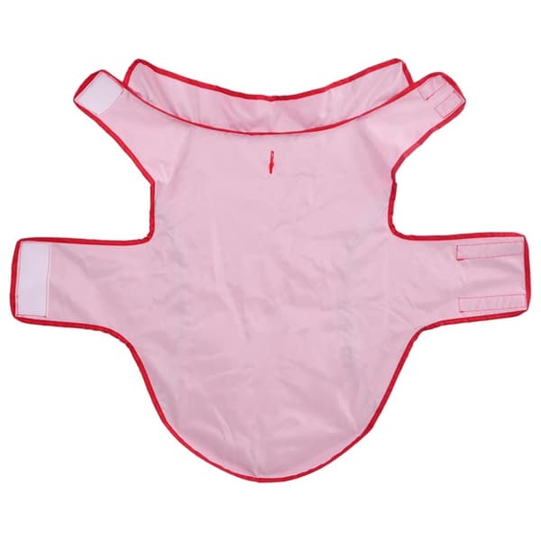 vidaXL Hunderegnfrakke med refleksstriber polyester 2XL rød