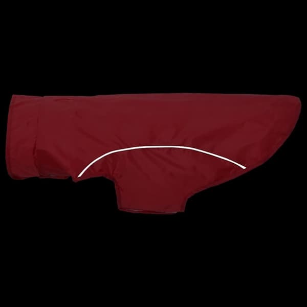 vidaXL Hunderegnfrakke med refleksstriber polyester 2XL rød