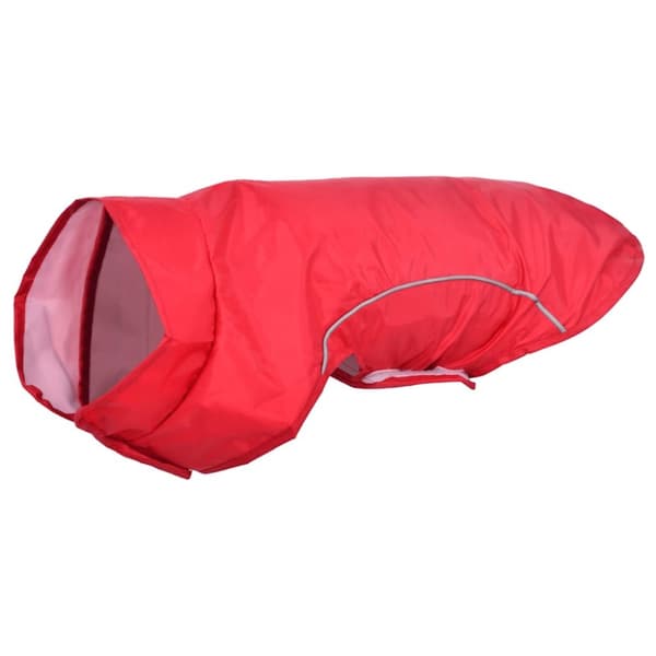 vidaXL Hunderegnfrakke med refleksstriber polyester XXS rød