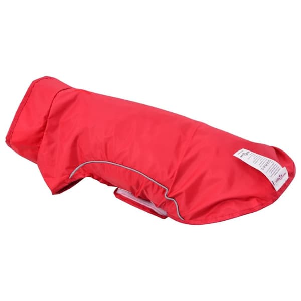 vidaXL Hunderegnfrakke med refleksstriber polyester XXS rød