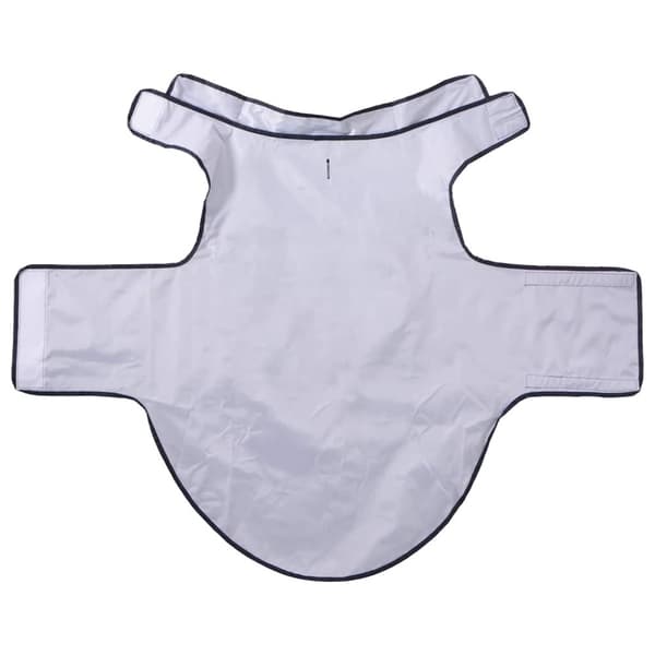 vidaXL Hunderegnfrakke med refleksstriber polyester 3XL marineblå
