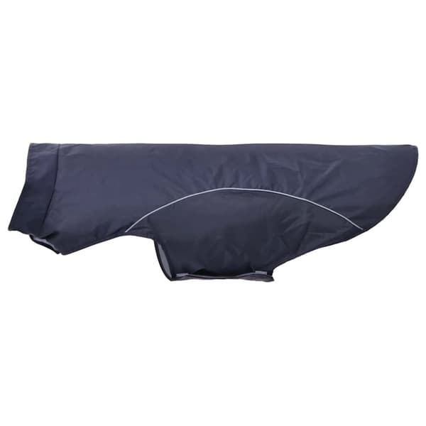 vidaXL Hunderegnfrakke med refleksstriber polyester 3XL marineblå