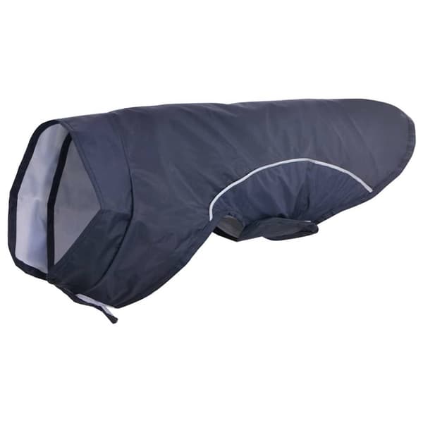 vidaXL Hunderegnfrakke med refleksstriber polyester XXS marineblå